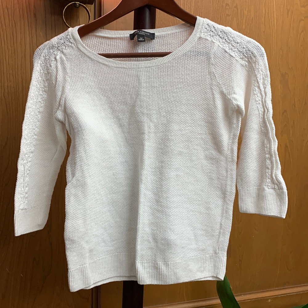 Ann Taylor white sweater